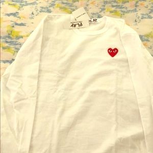 Comme des Garçons Long Sleeve White T-Shirt